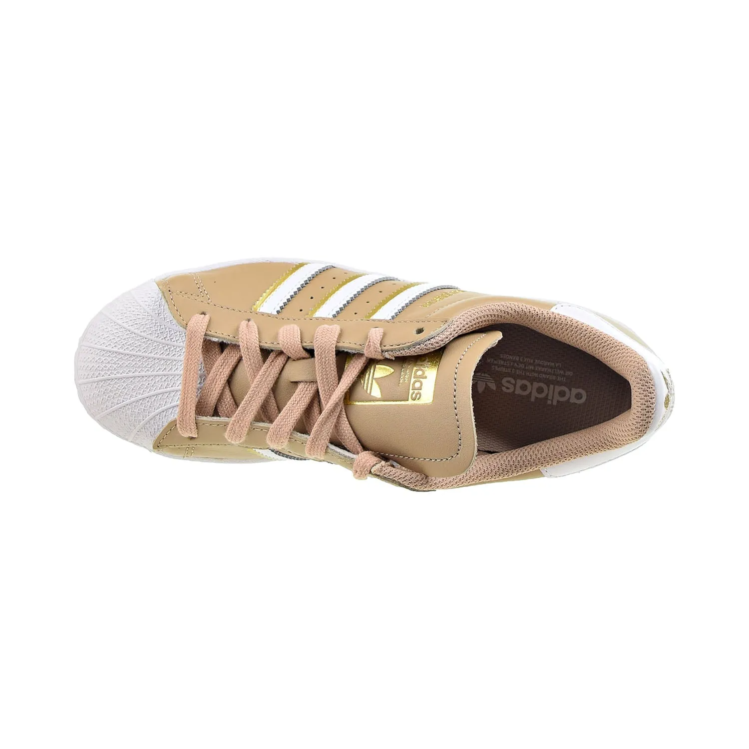 Adidas Superstar Women's Shoes Cloud White-Pale Nude-Gold Metallic