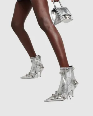 Afra Rivet Embellished Leather Ankle Boots