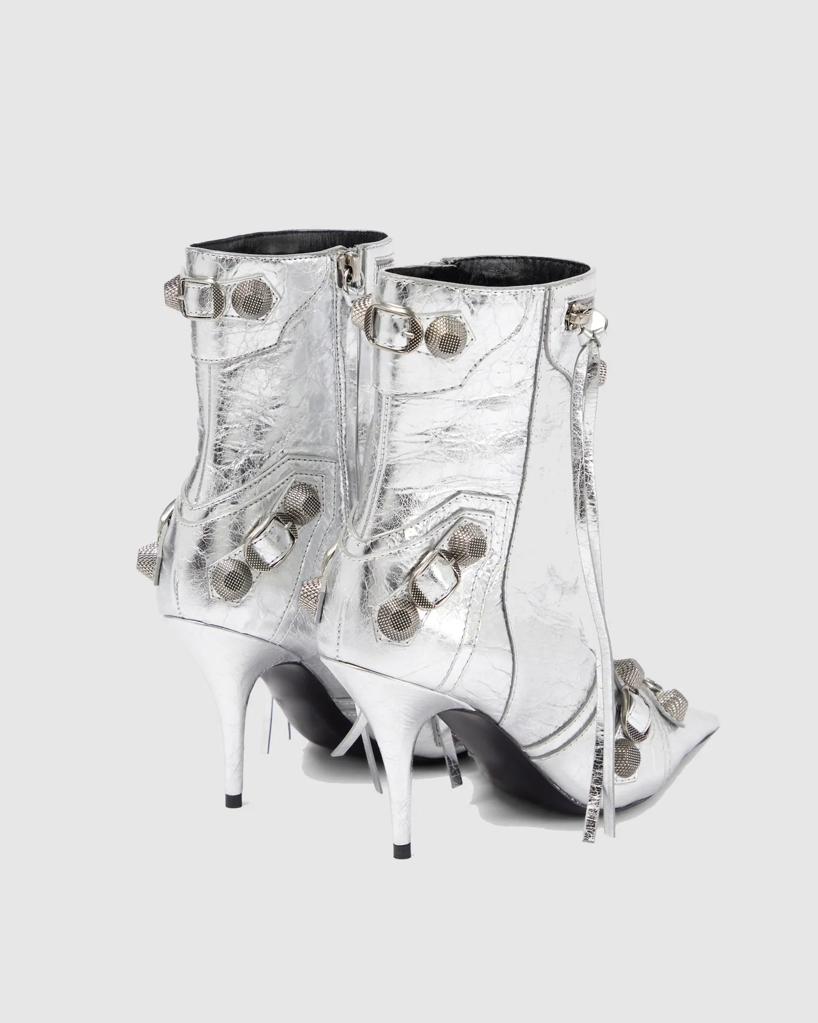 Afra Rivet Embellished Leather Ankle Boots