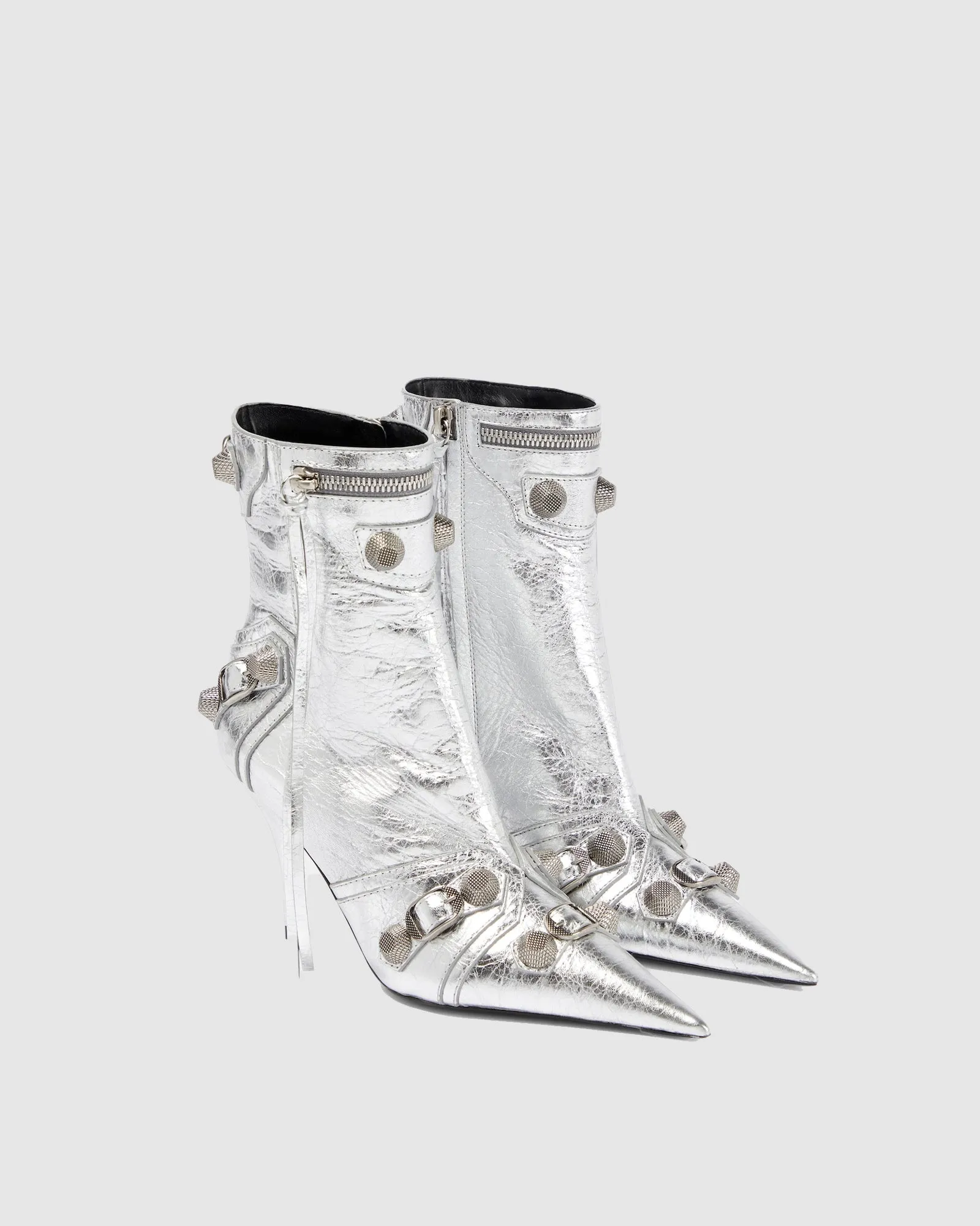 Afra Rivet Embellished Leather Ankle Boots