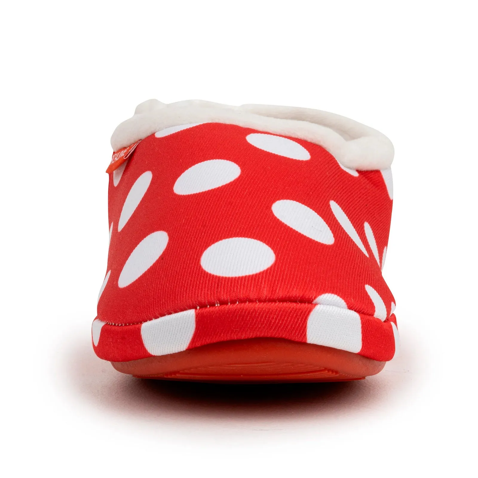 ARCHLINE Orthotic Slippers CLOSED Back Scuffs Moccasins Pain Relief - Red Polka Dots - EUR 39 (Womens US 8)
