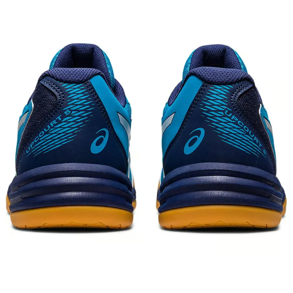 ASICS Men's Upcourt 5 Badminton Shoe (Island Blue/White)
