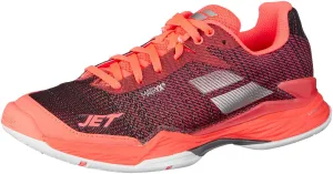 Babolat Women's Jet Mach II All Court Tennis Shoes, Fluo Pink/Silver/Fandango Pink (6 B(M) US)