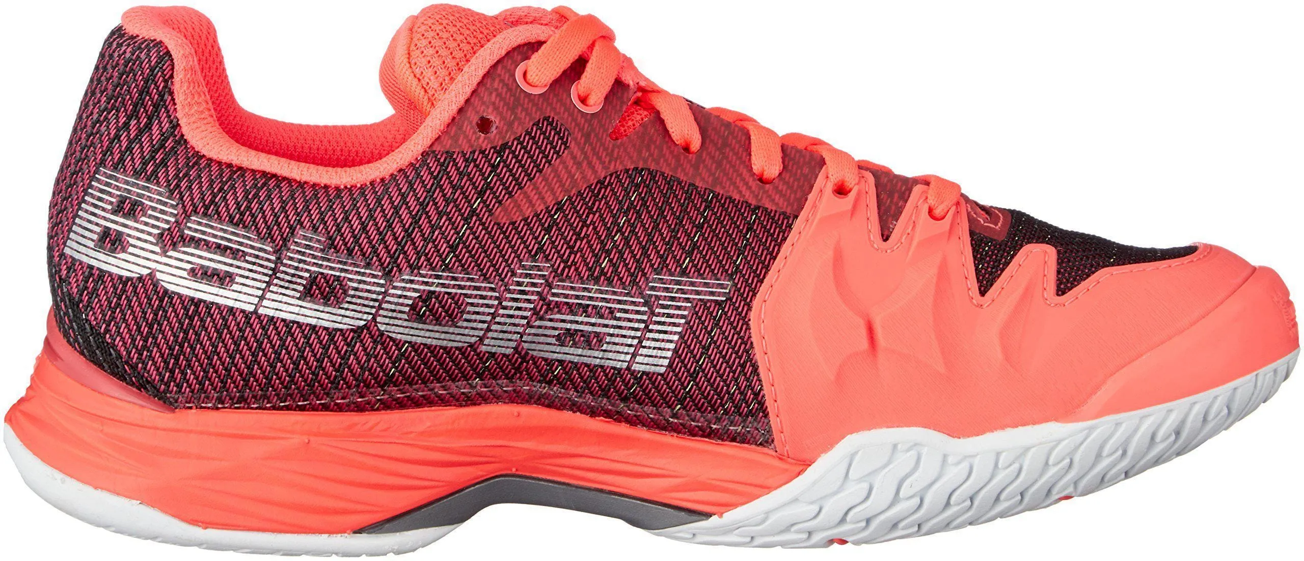Babolat Women's Jet Mach II All Court Tennis Shoes, Fluo Pink/Silver/Fandango Pink (6 B(M) US)