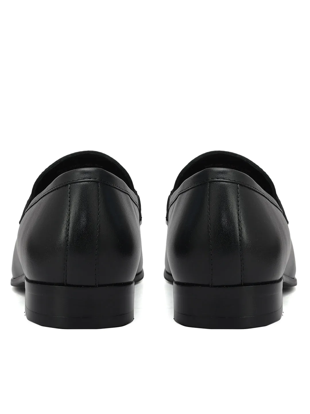Black Loafers With Contrast Panel