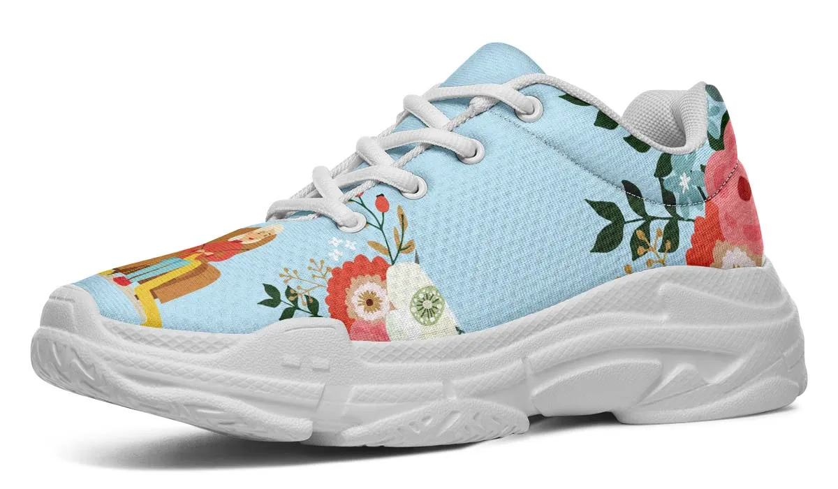 Botanical Knitting Chunky Sneakers