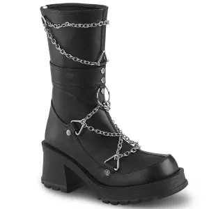BRATTY-120 Demoniacult Alternative Footwear Black Women's Knee Highs Boots