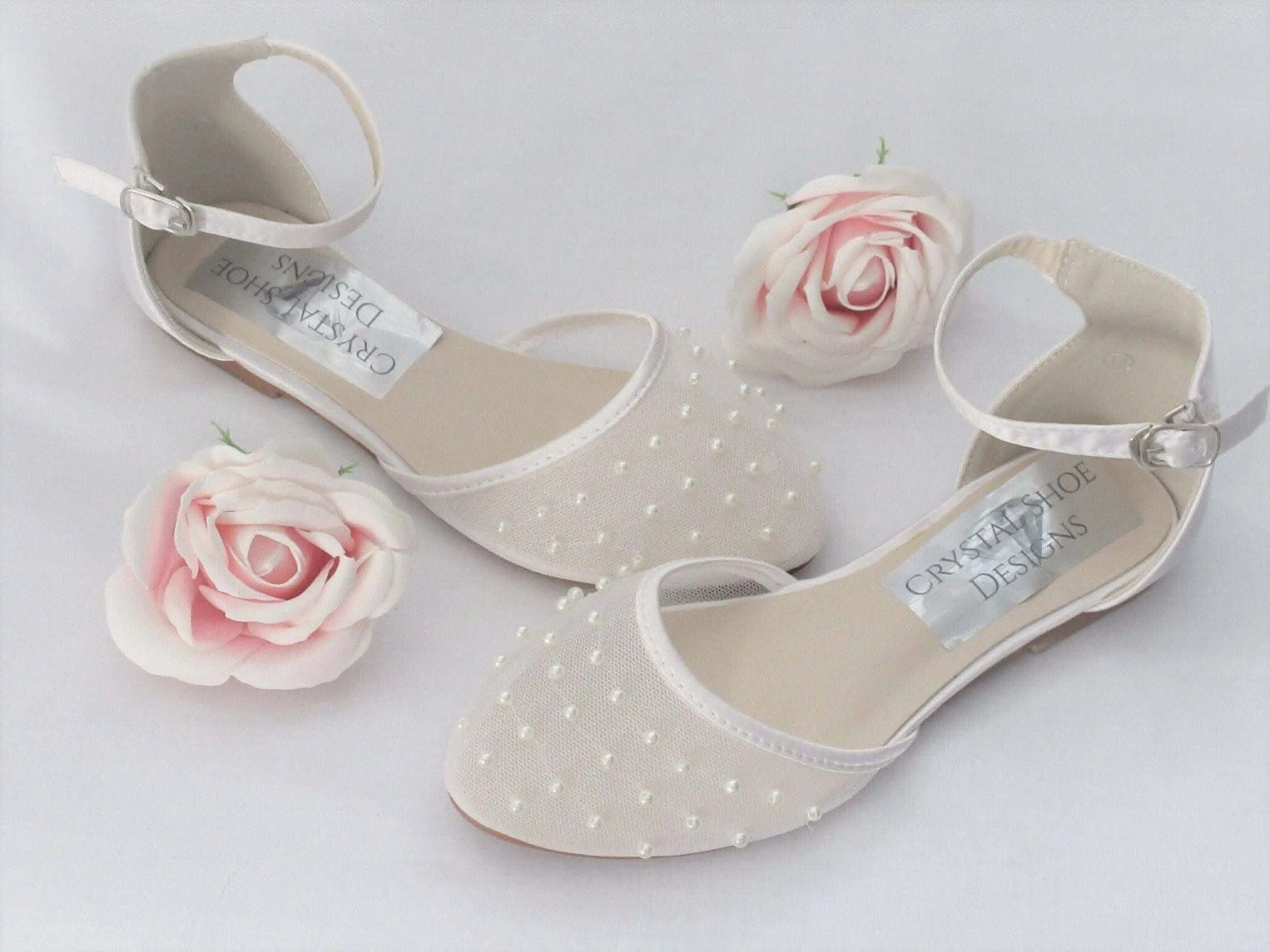 Bridesmaid, Flower Girl, Communion White Ivory Shoes, Girls Party Shoes.