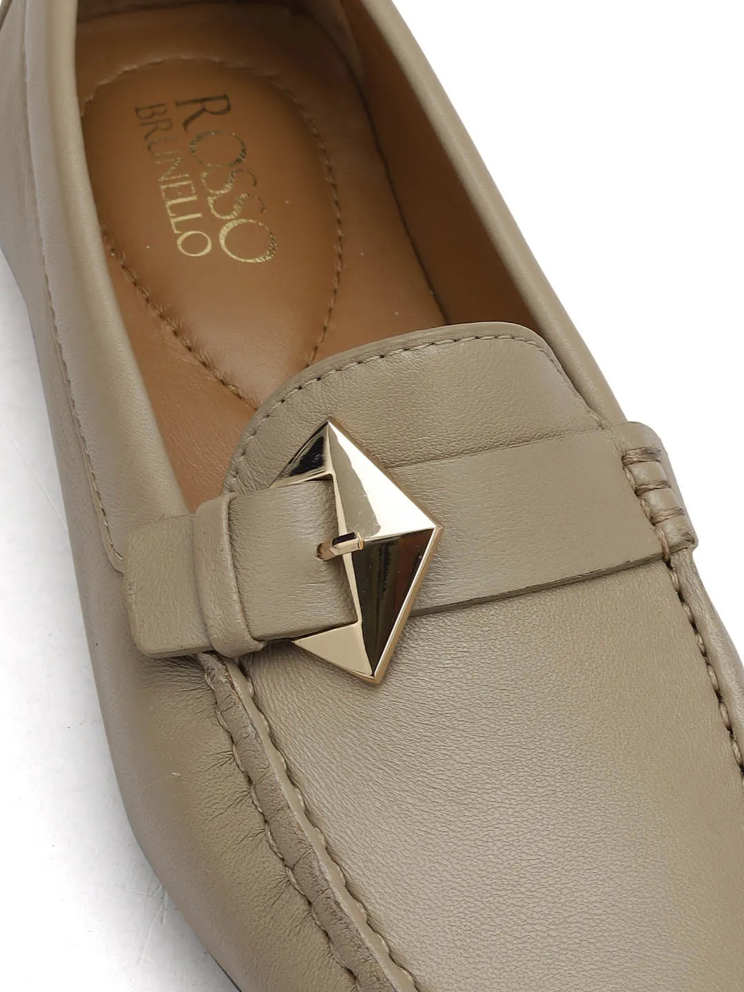 Brown Buckled Moccasins