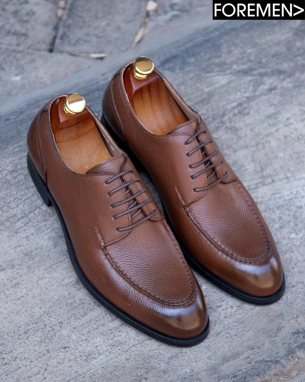 CAIRO | Dark Tan Leather Derbies