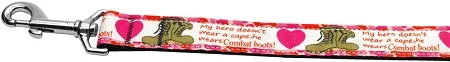 Combat Boots Nylon Dog Leash 3/8 Inch Wide 6ft Long