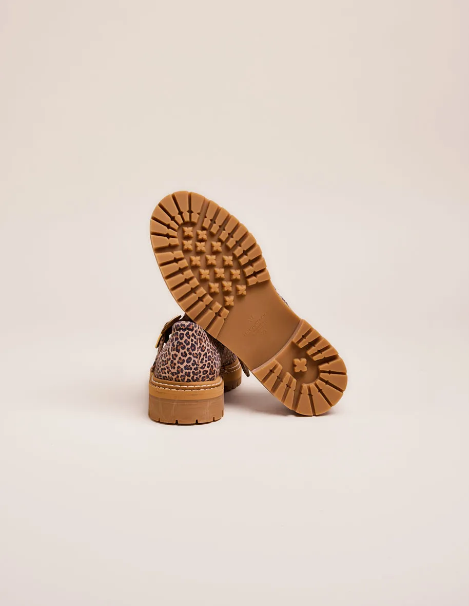 Derbies Romane Ajourée - Cuir léopard