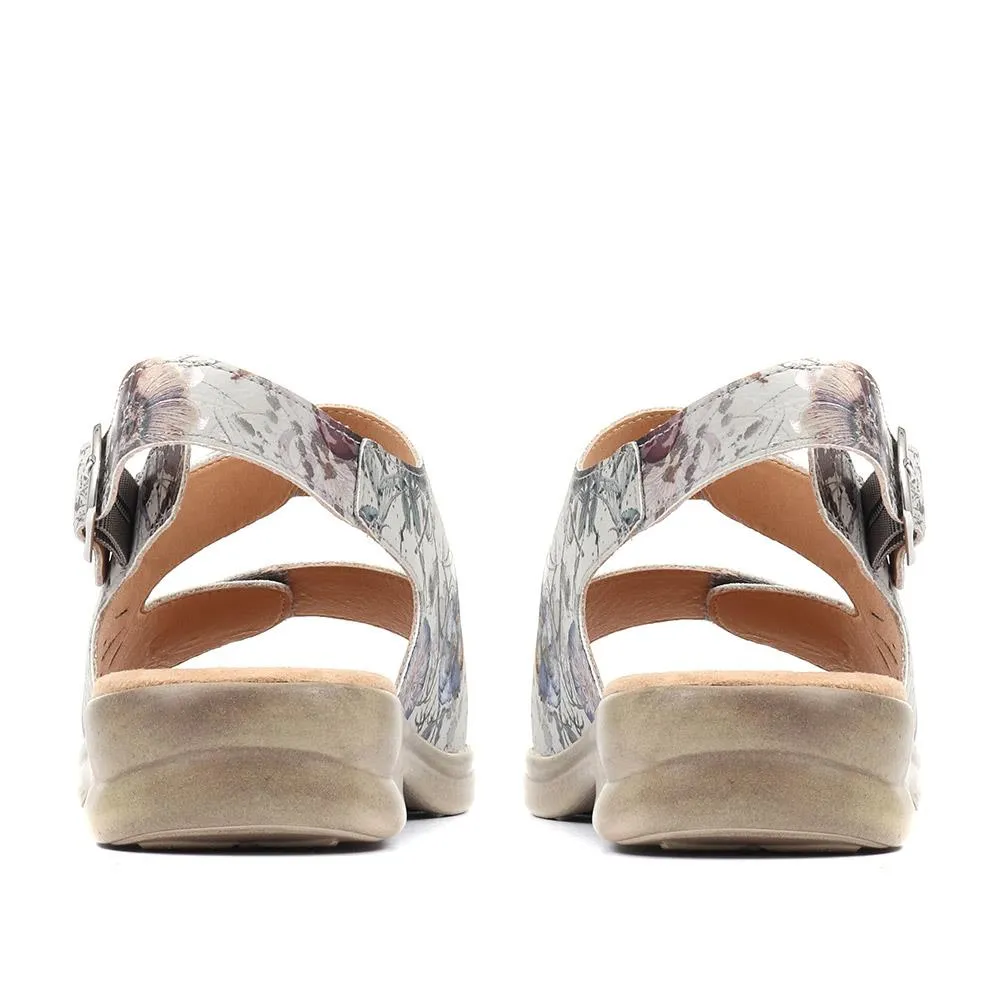 Extra-Wide Fit Adjustable Slingback Sandals - DIVINA / 321 458