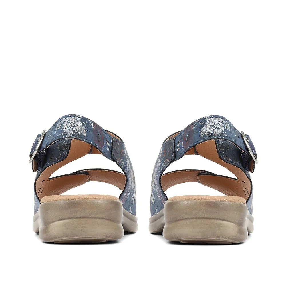 Extra-Wide Fit Adjustable Slingback Sandals - DIVINA / 321 458