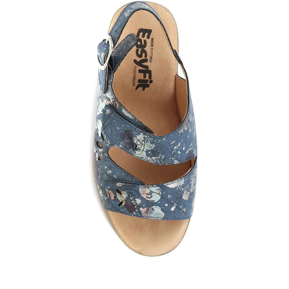 Extra-Wide Fit Adjustable Slingback Sandals - DIVINA / 321 458