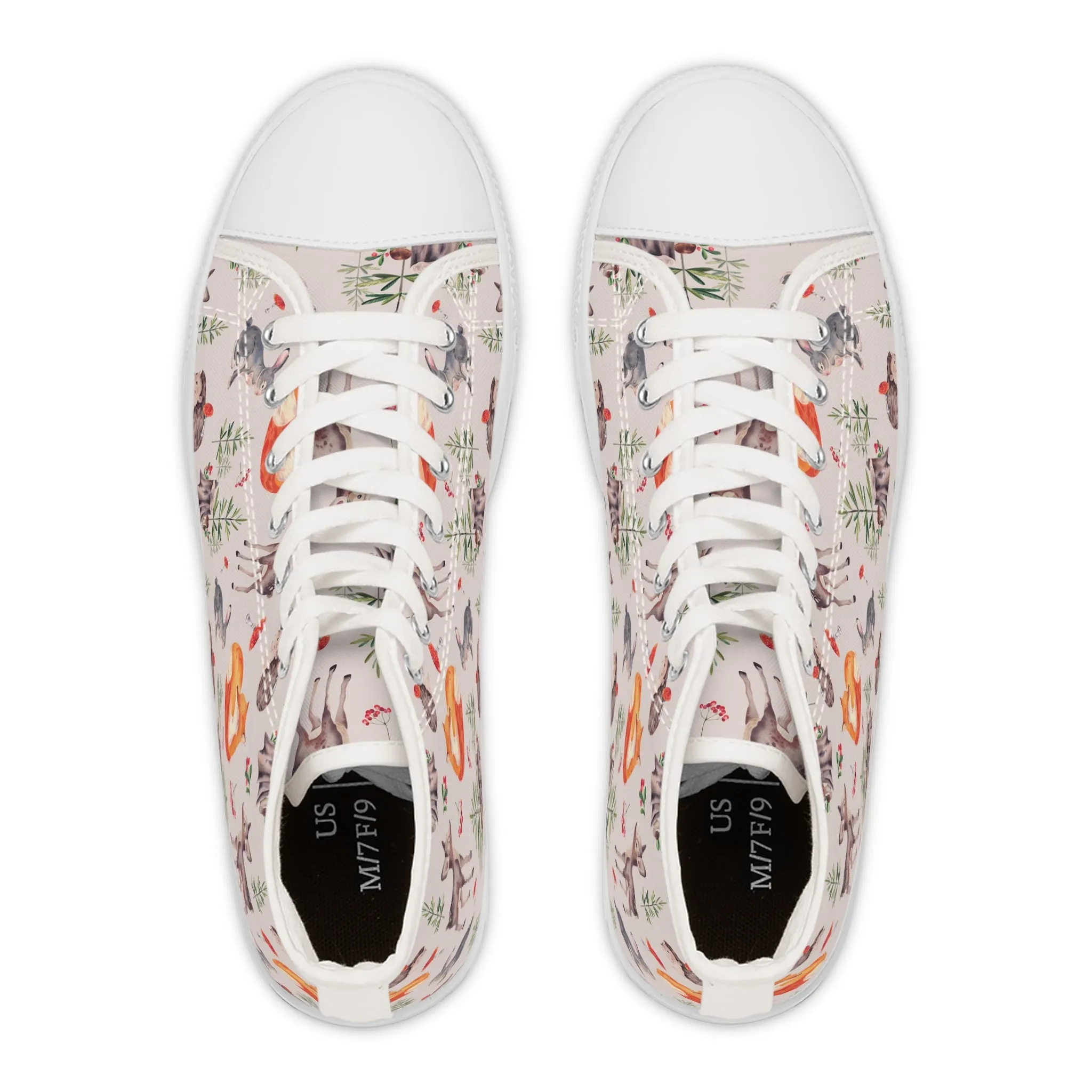 Forest Animals Women's High Top Sneakers