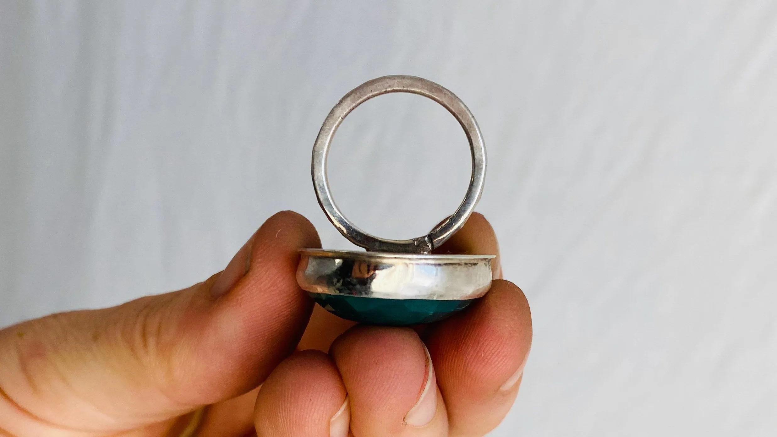 Green Onyx Ring. Size 7.5