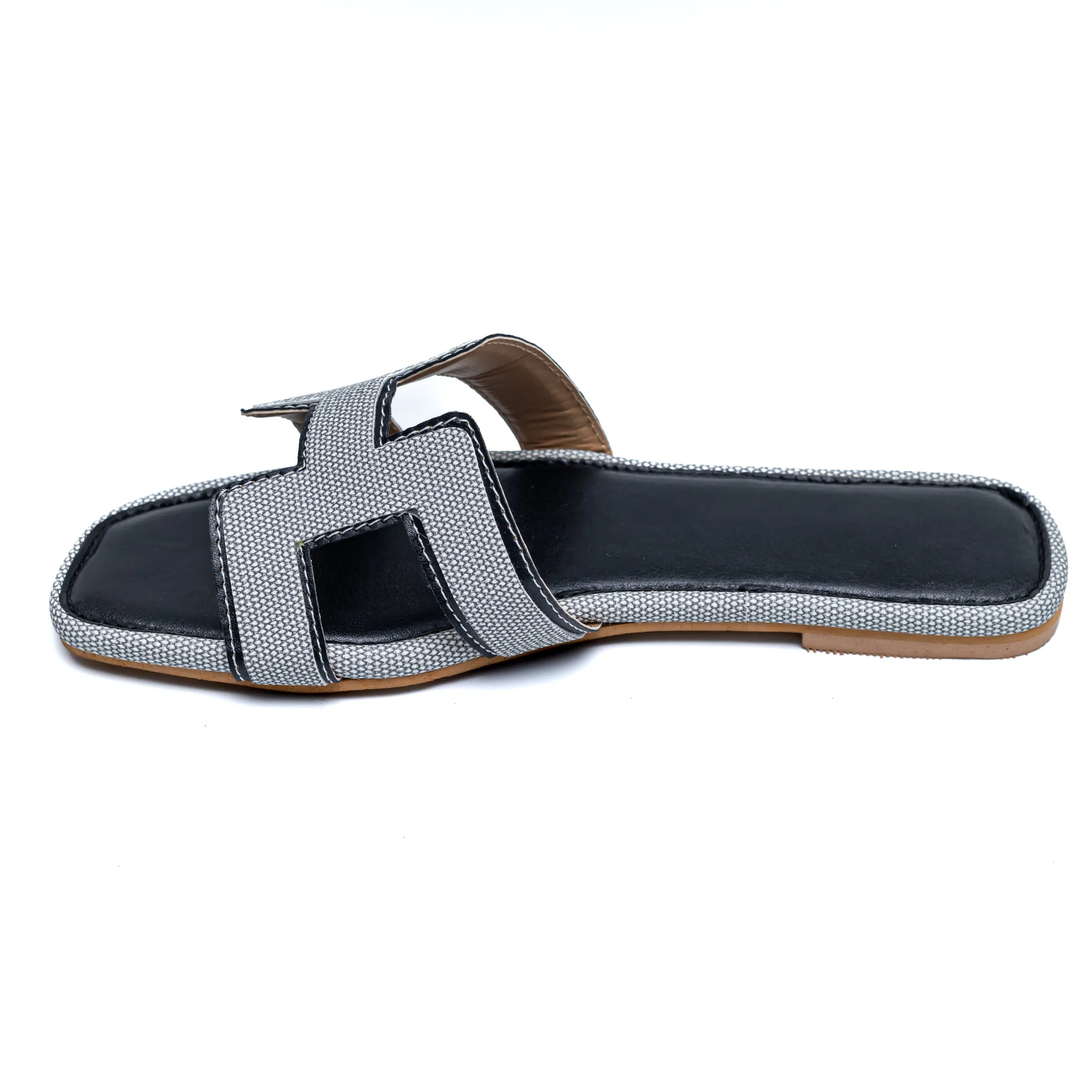 H Style Flats - Black/Grey