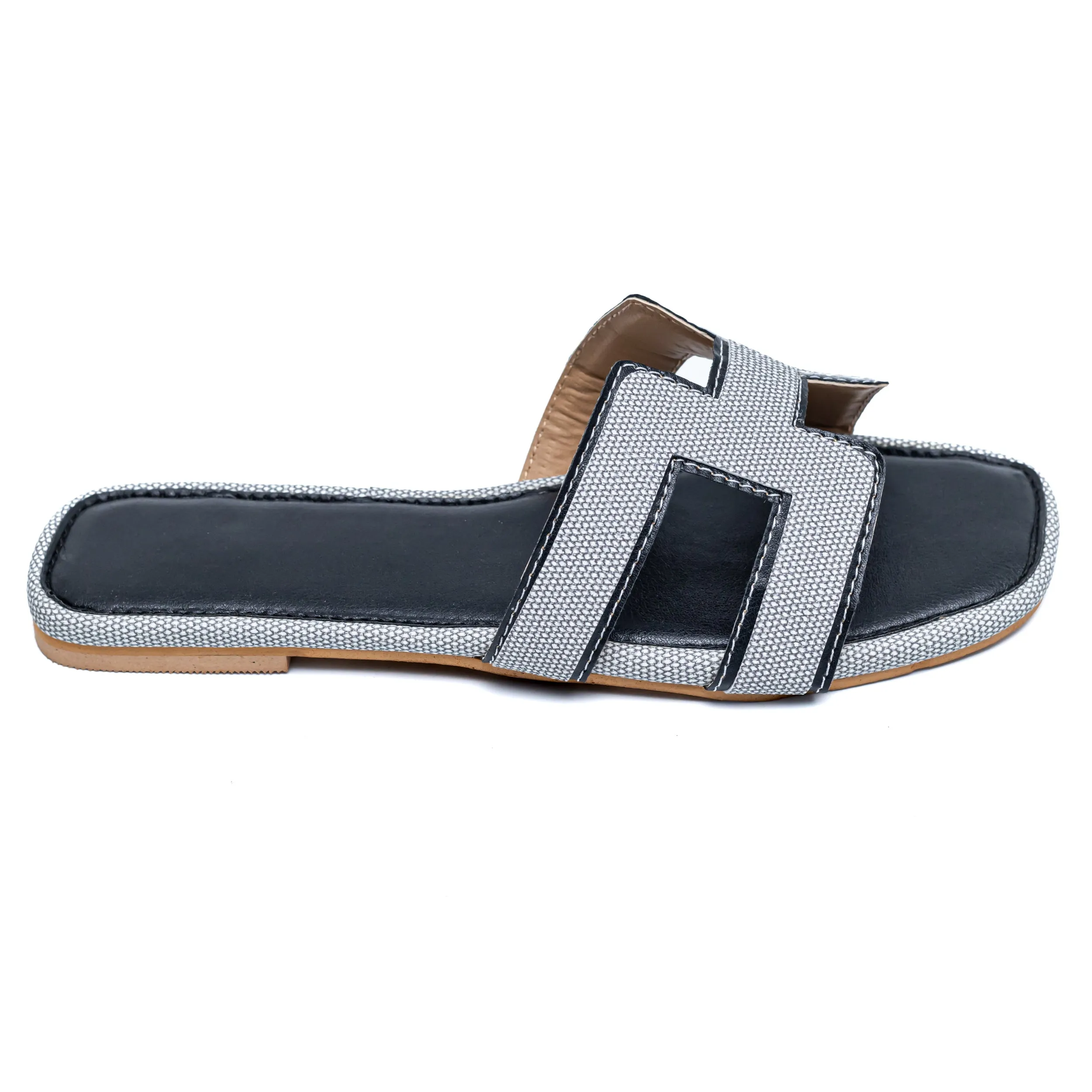 H Style Flats - Black/Grey