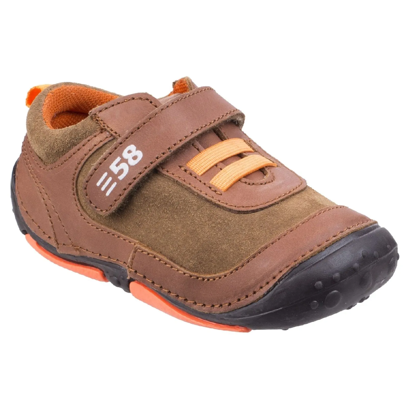 Hush Puppies Infant Boys Harry Touch Fastening Trainers - Brown