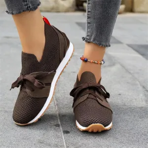 Lausiuoe Slip On Sneakers Women Arch Support Breathable Mesh Walking Shoes Fashion Comfort Running Tennis Gym Workout Shoes