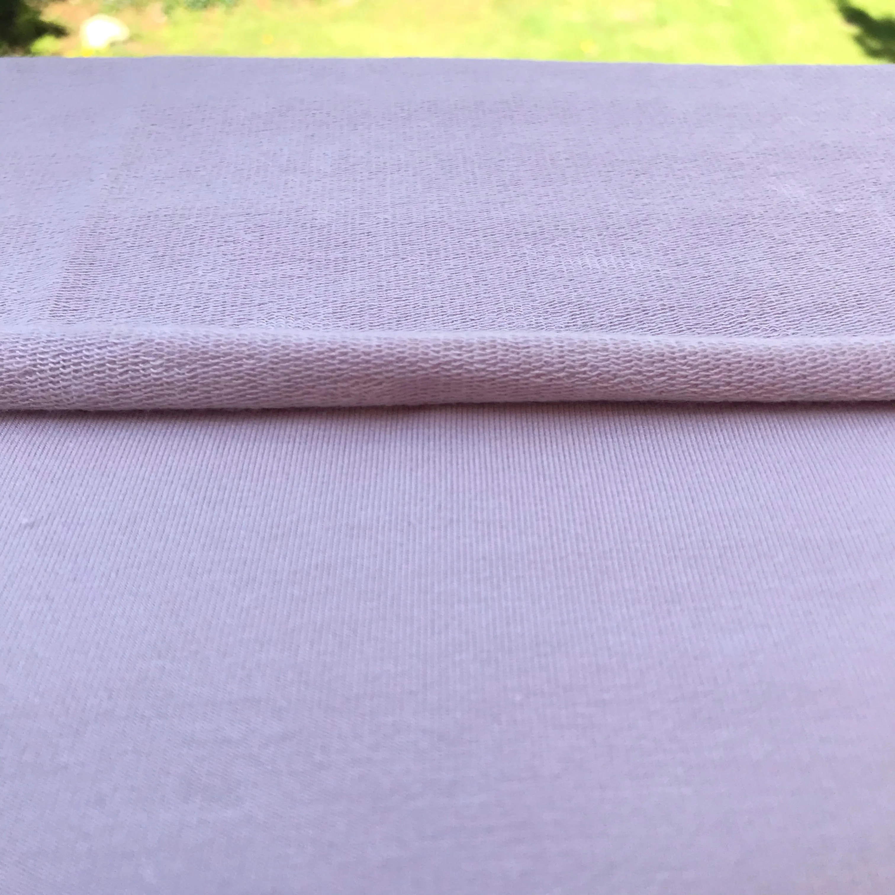 Lilac Bamboo Cotton Stretch French Terry, by the Yard or Wholesale