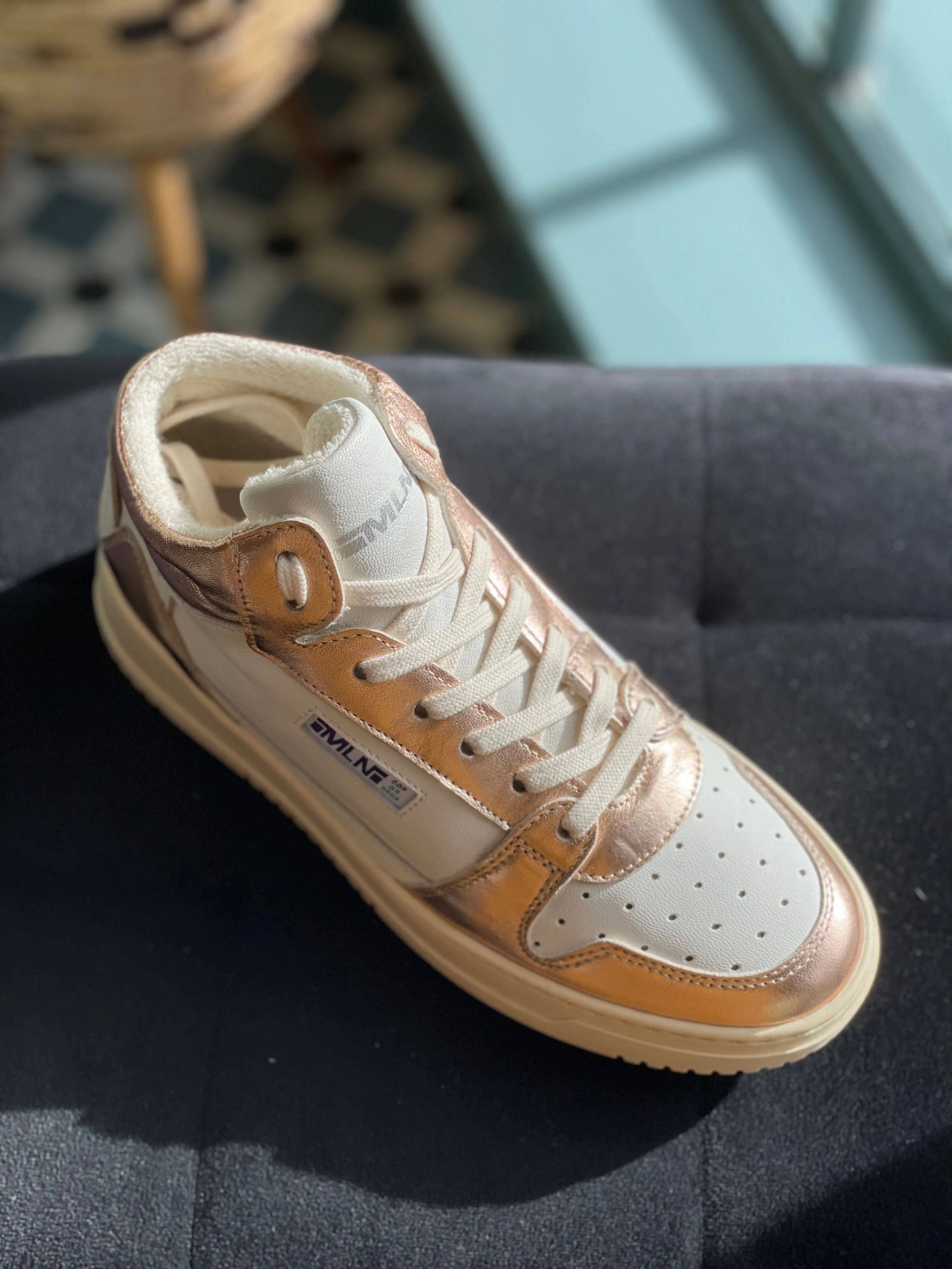 Logic Bianco High Top - Rose Gold