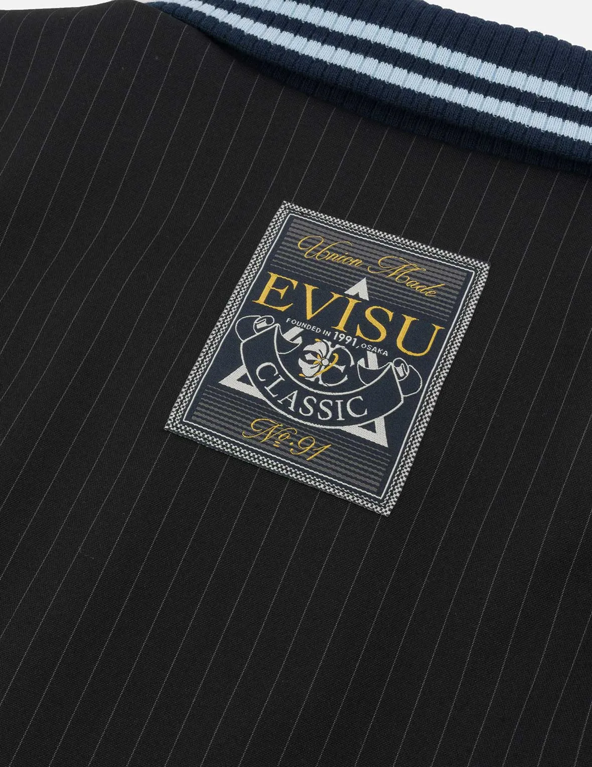 Logo and Slogan Embroidery Regular Fit Striped Suit Ccoach Jacket