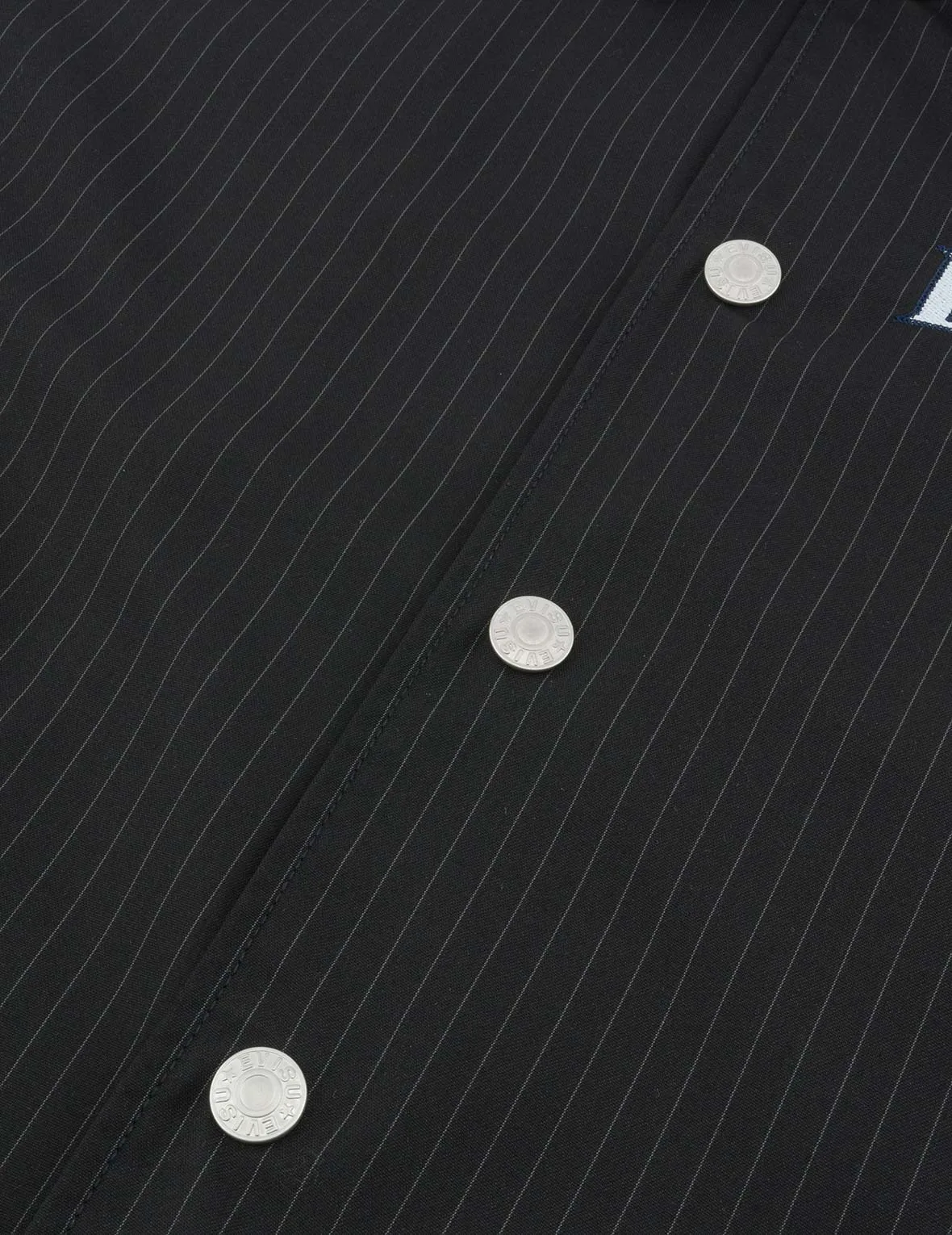 Logo and Slogan Embroidery Regular Fit Striped Suit Ccoach Jacket