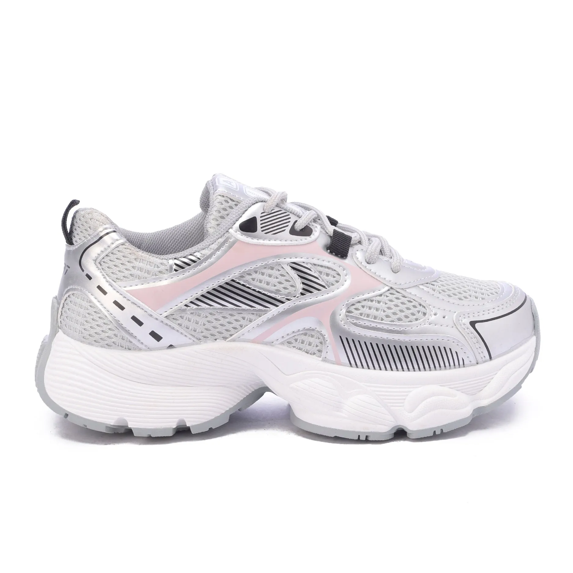 Lunar Glide Mesh Sneakers-Silver
