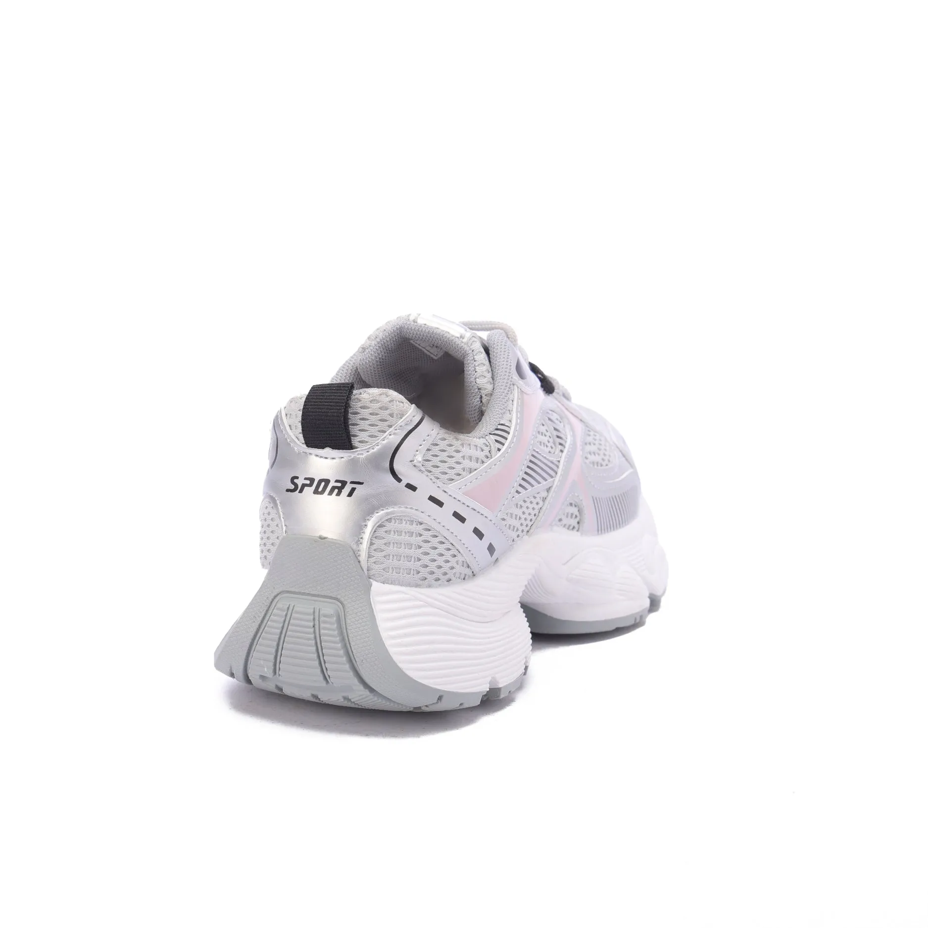 Lunar Glide Mesh Sneakers-Silver