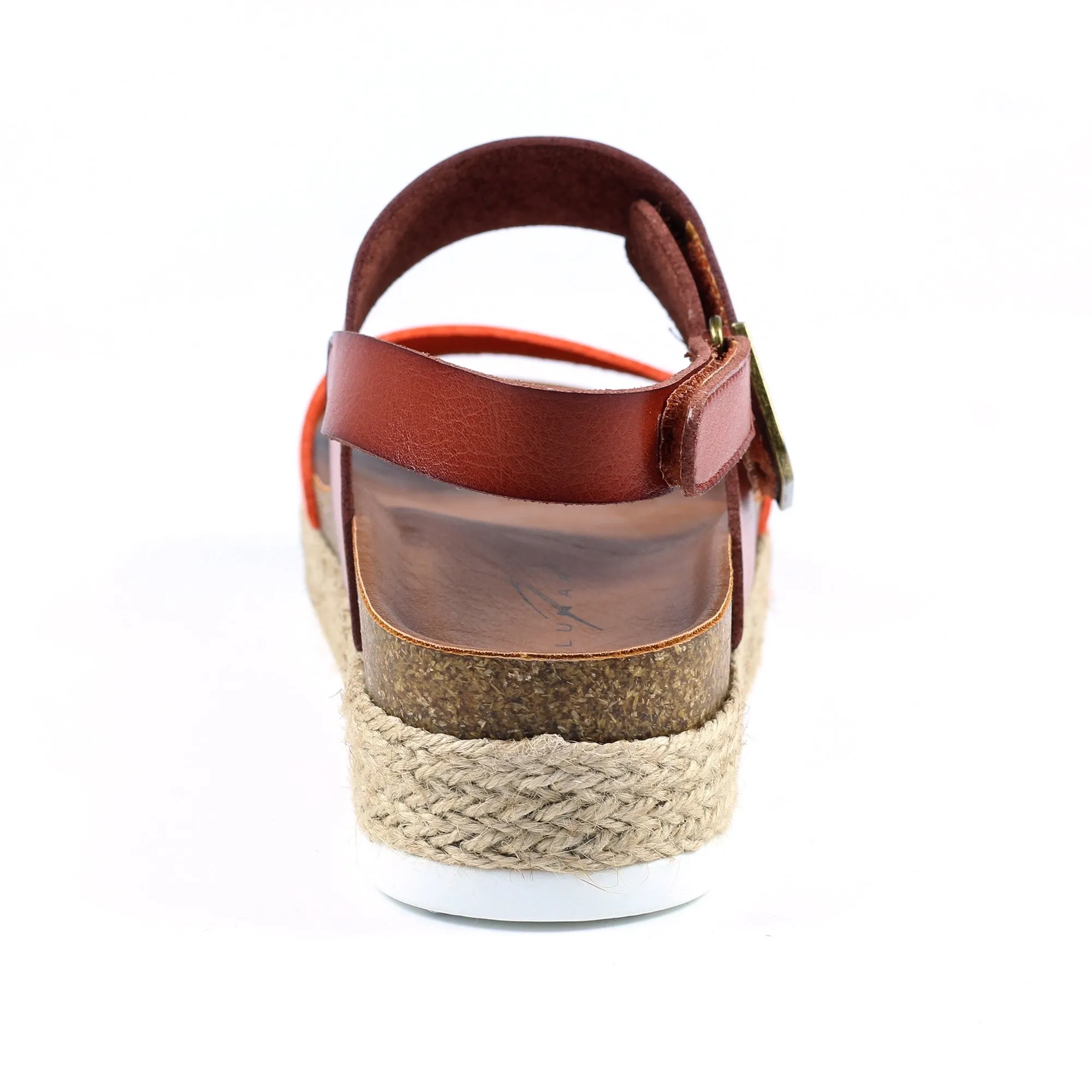 Lunar Shoes - Deanna II Wedge Sandal in Orange
