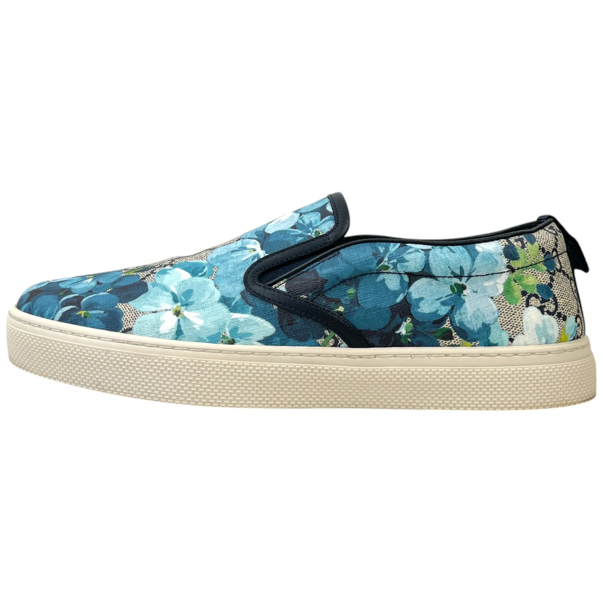Men's Gg Supreme Blossom Slip-On Low Trainers Beige Size EU 41.5 / UK 7.5