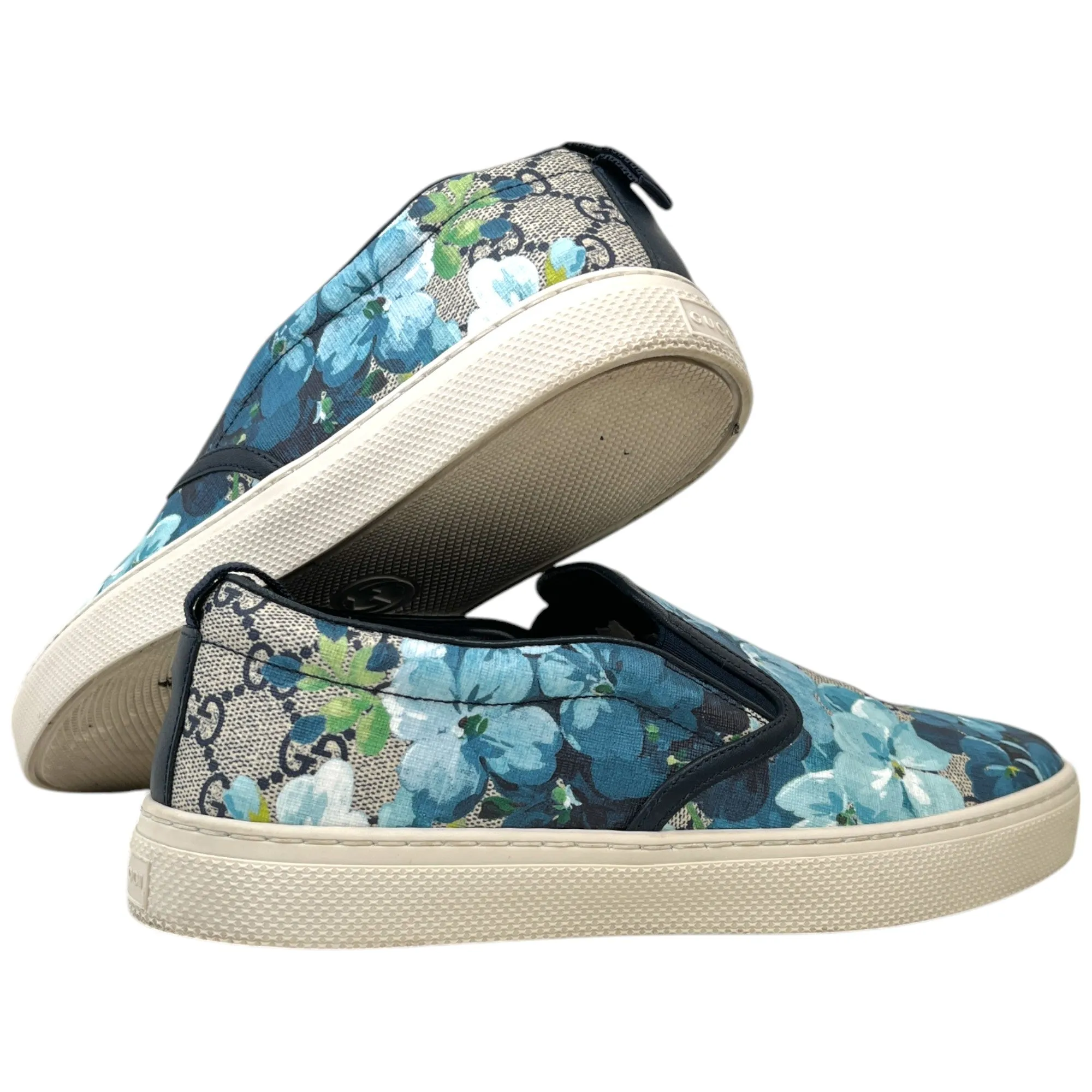 Men's Gg Supreme Blossom Slip-On Low Trainers Beige Size EU 41.5 / UK 7.5