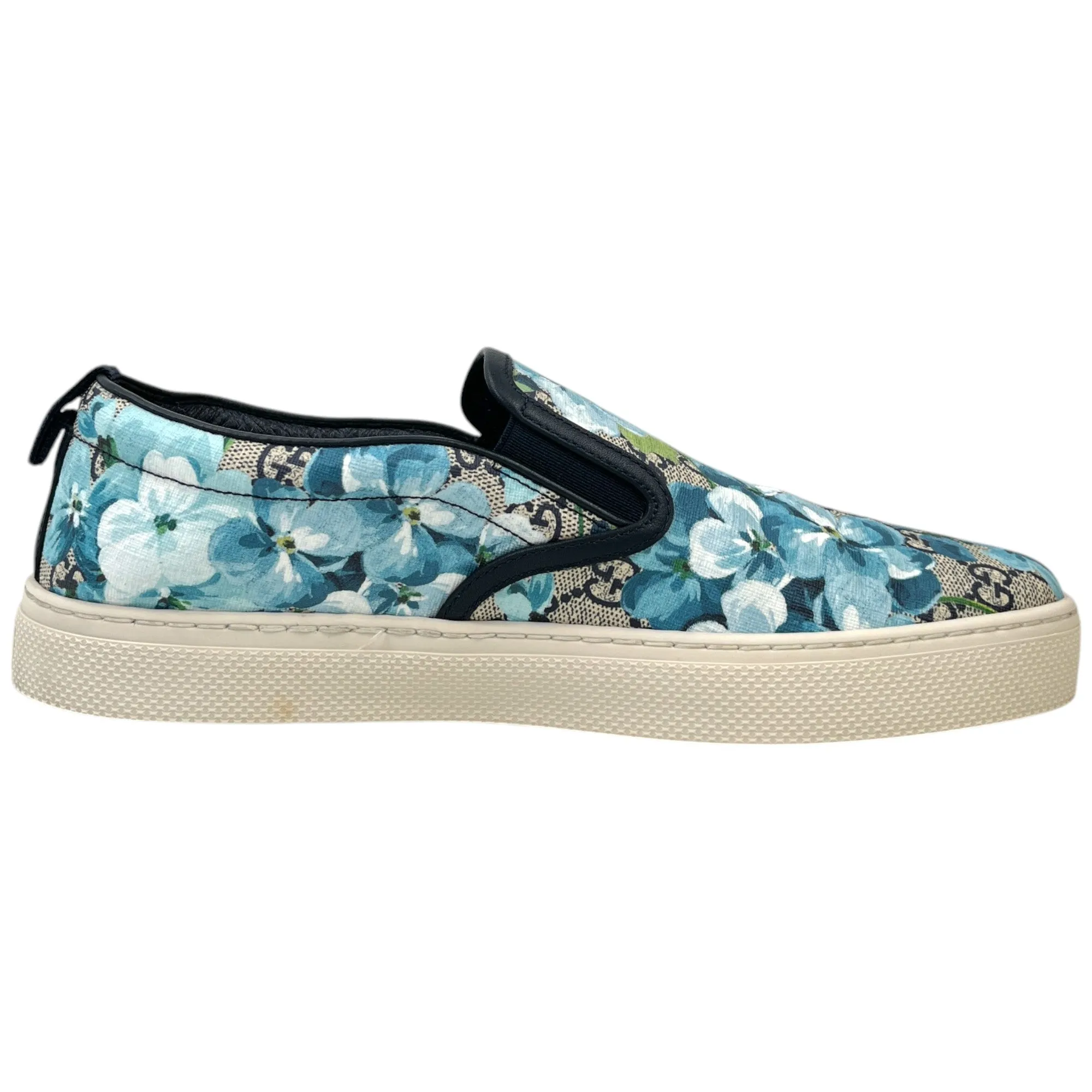 Men's Gg Supreme Blossom Slip-On Low Trainers Beige Size EU 41.5 / UK 7.5