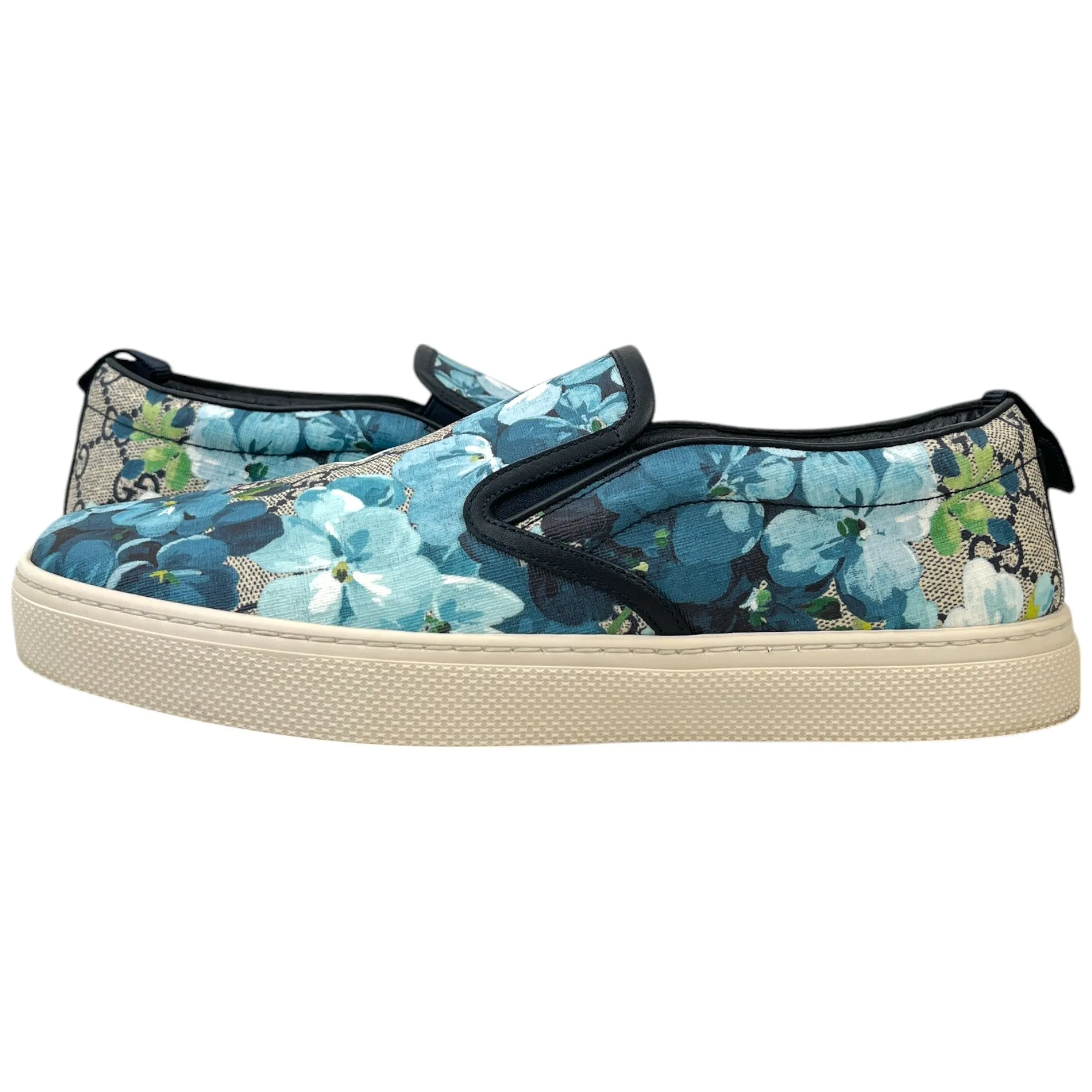Men's Gg Supreme Blossom Slip-On Low Trainers Beige Size EU 41.5 / UK 7.5