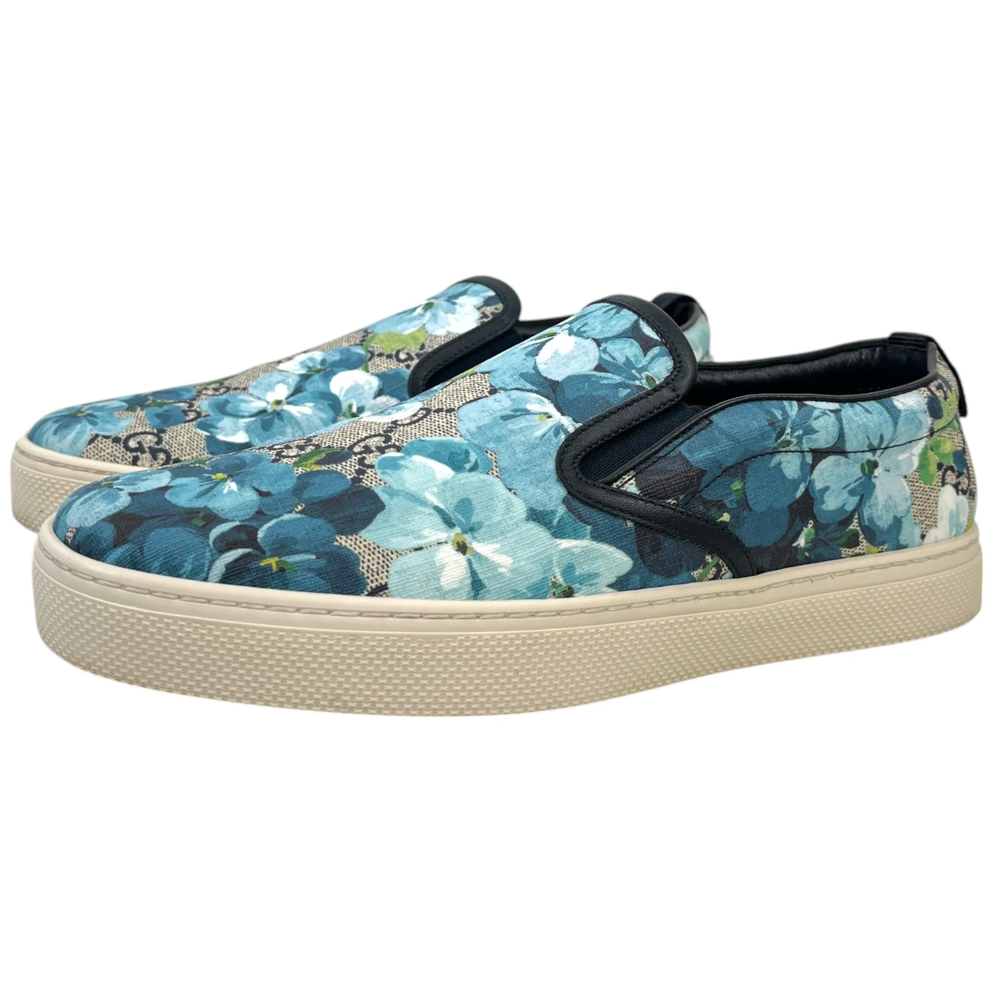 Men's Gg Supreme Blossom Slip-On Low Trainers Beige Size EU 41.5 / UK 7.5
