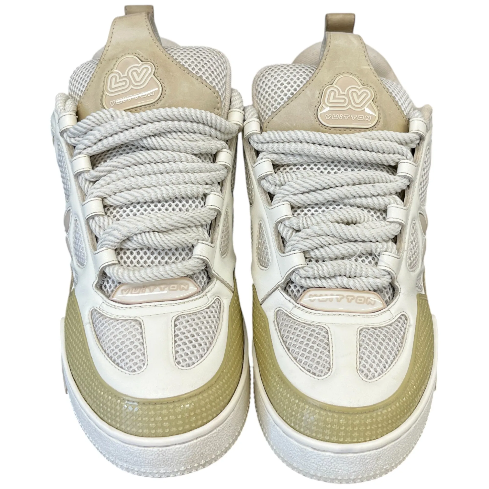 Men's Lv Skate Low Trainers Beige Size EU 42 / UK 8