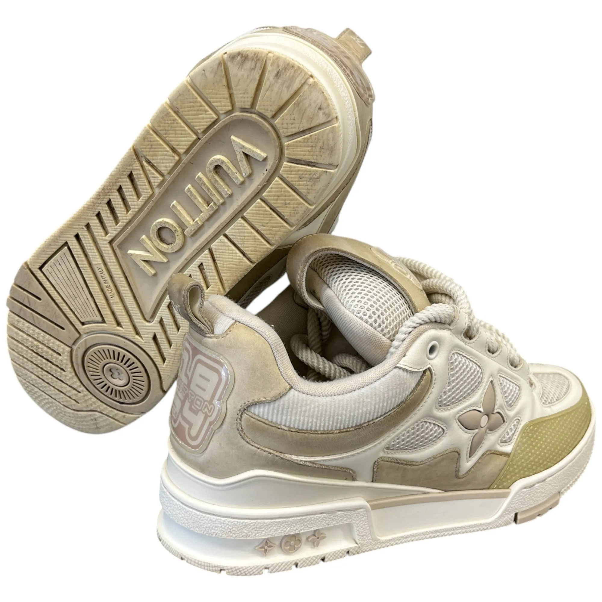 Men's Lv Skate Low Trainers Beige Size EU 42 / UK 8