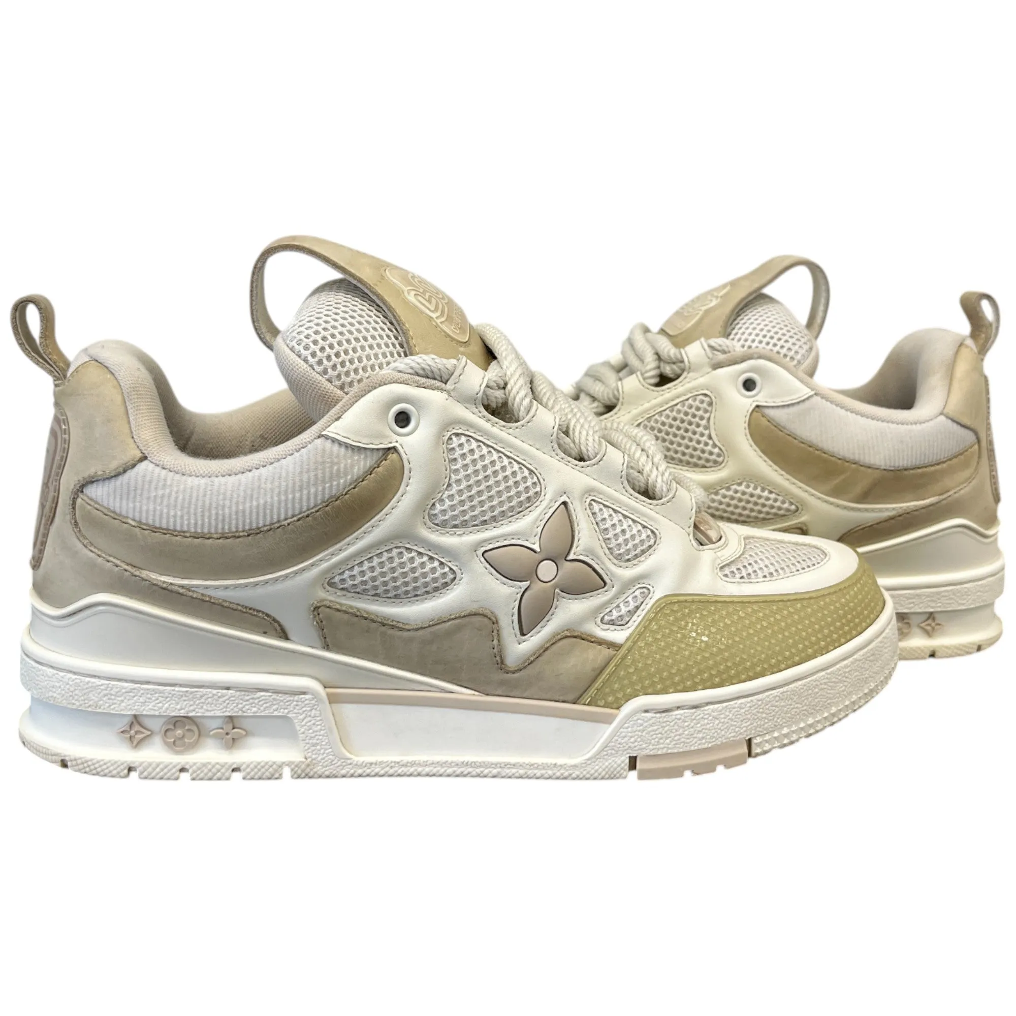 Men's Lv Skate Low Trainers Beige Size EU 42 / UK 8