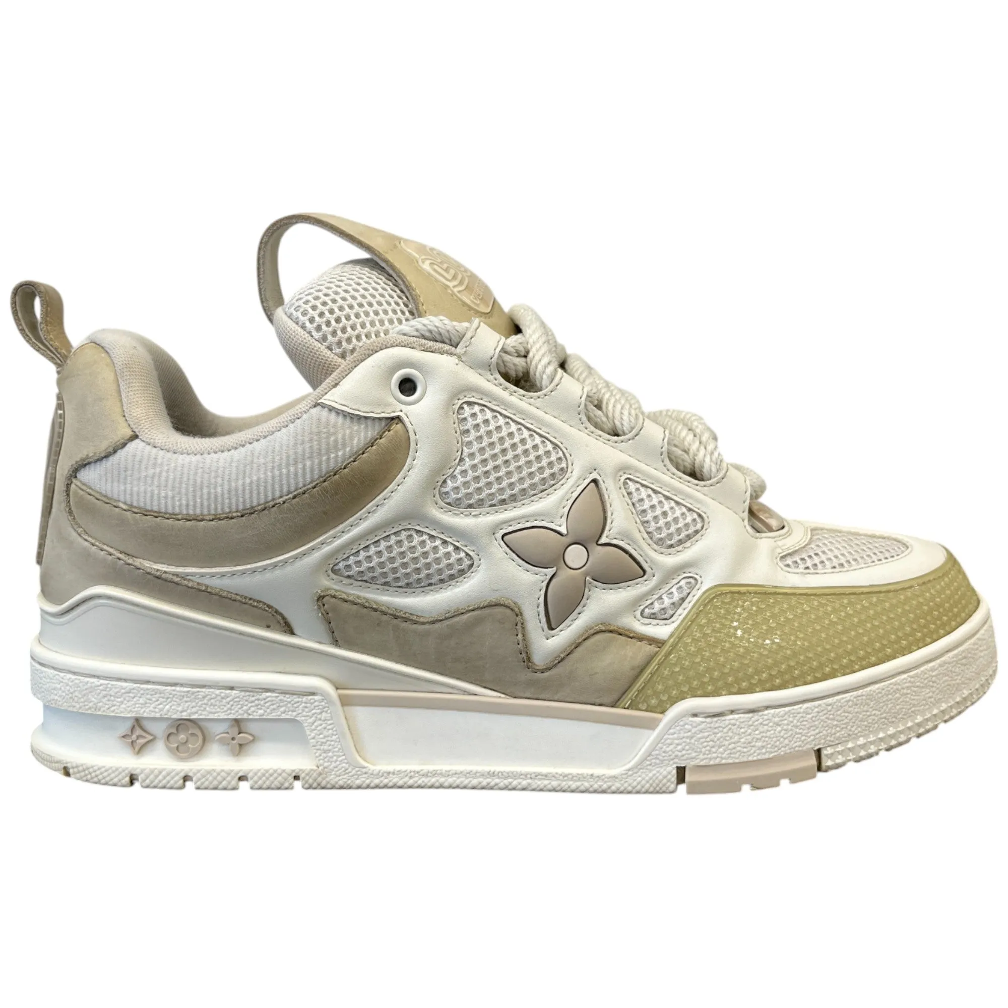 Men's Lv Skate Low Trainers Beige Size EU 42 / UK 8