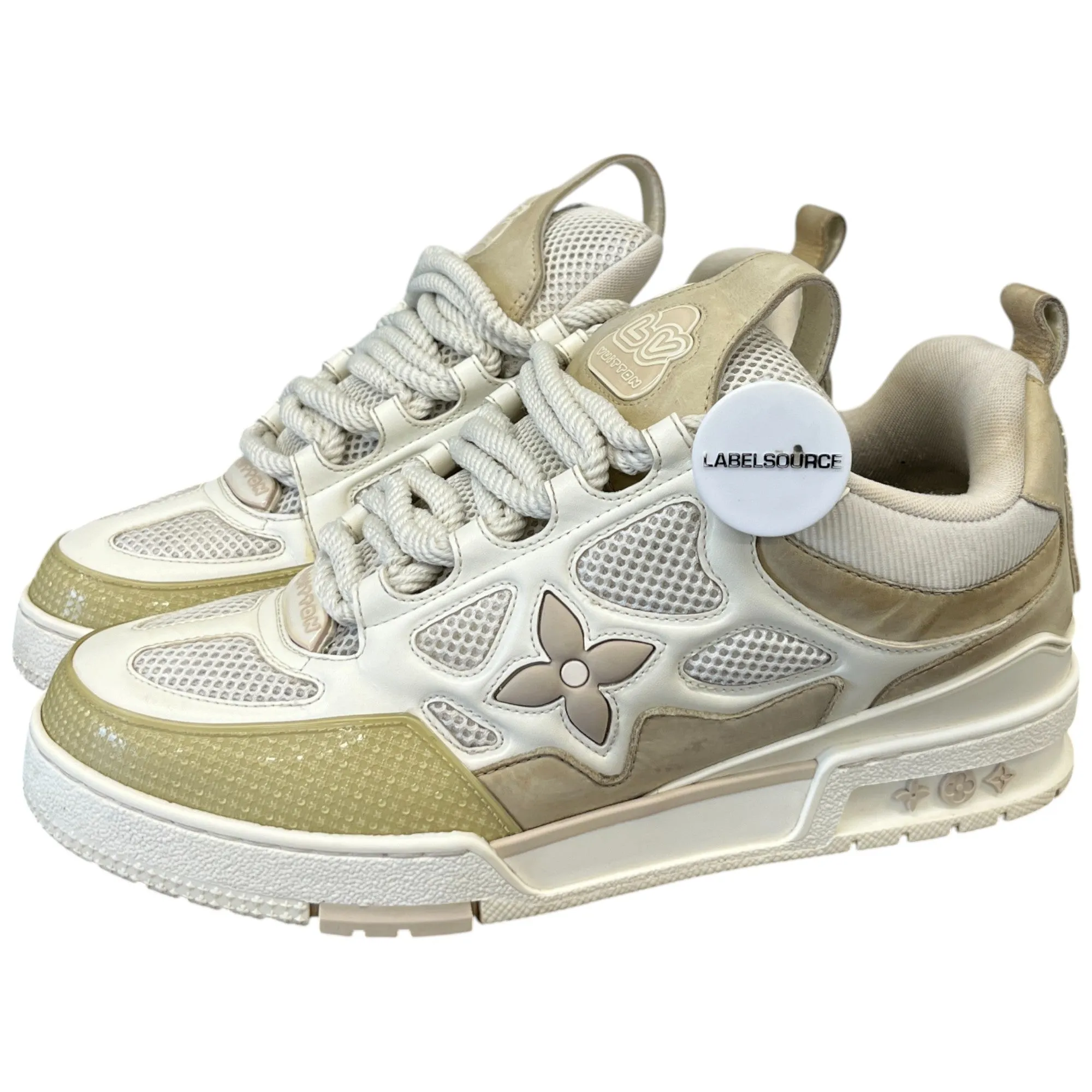 Men's Lv Skate Low Trainers Beige Size EU 42 / UK 8