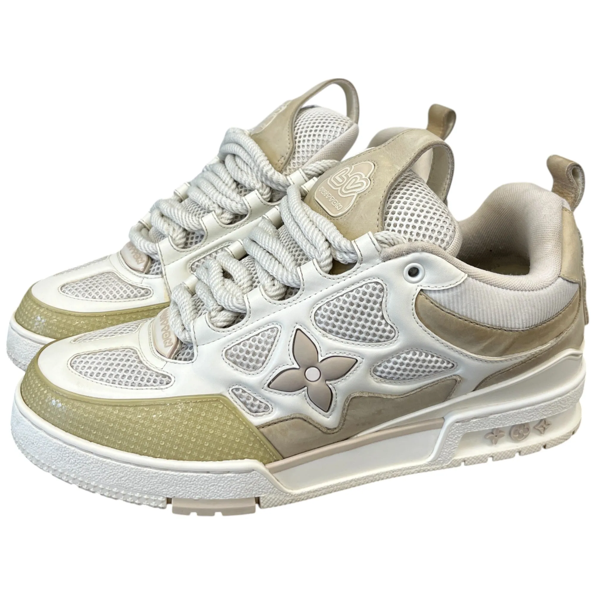 Men's Lv Skate Low Trainers Beige Size EU 42 / UK 8
