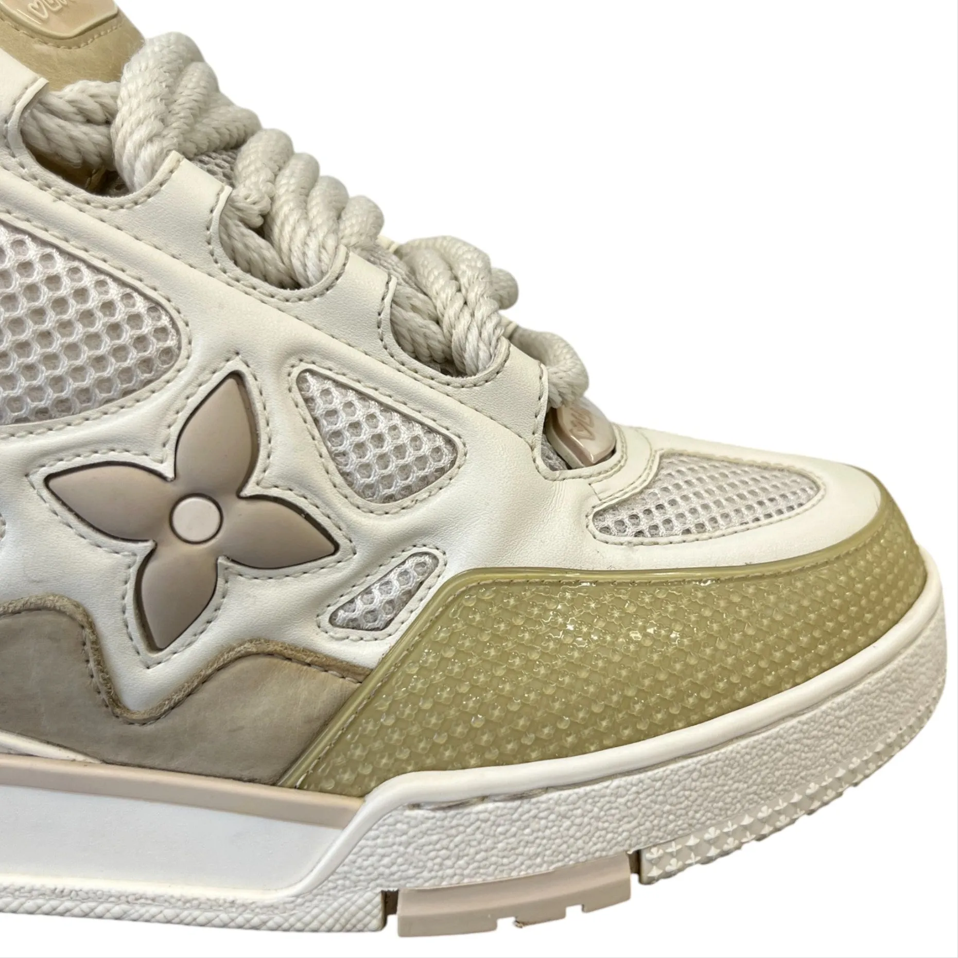 Men's Lv Skate Low Trainers Beige Size EU 42 / UK 8