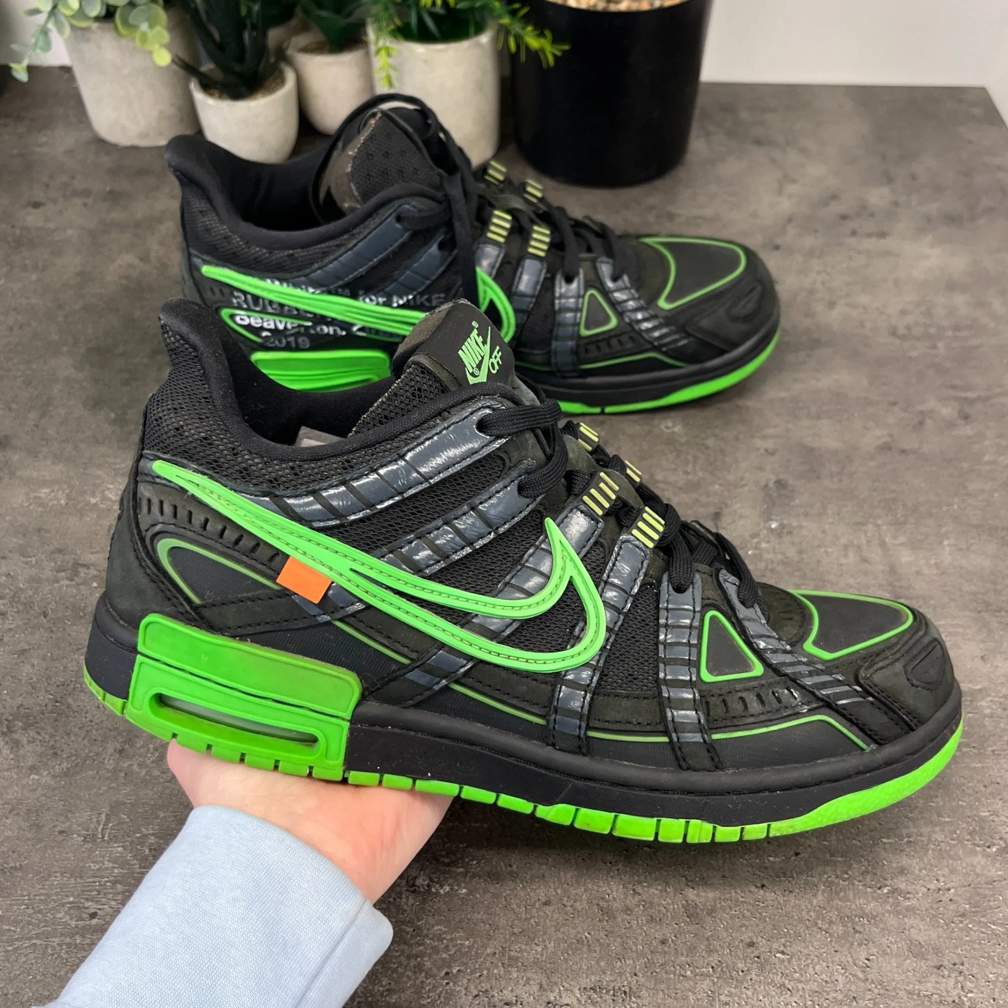 Men's Off-White X Air Rubber Dunk Low Trainers Black Size EU 42.5 / UK 8.5