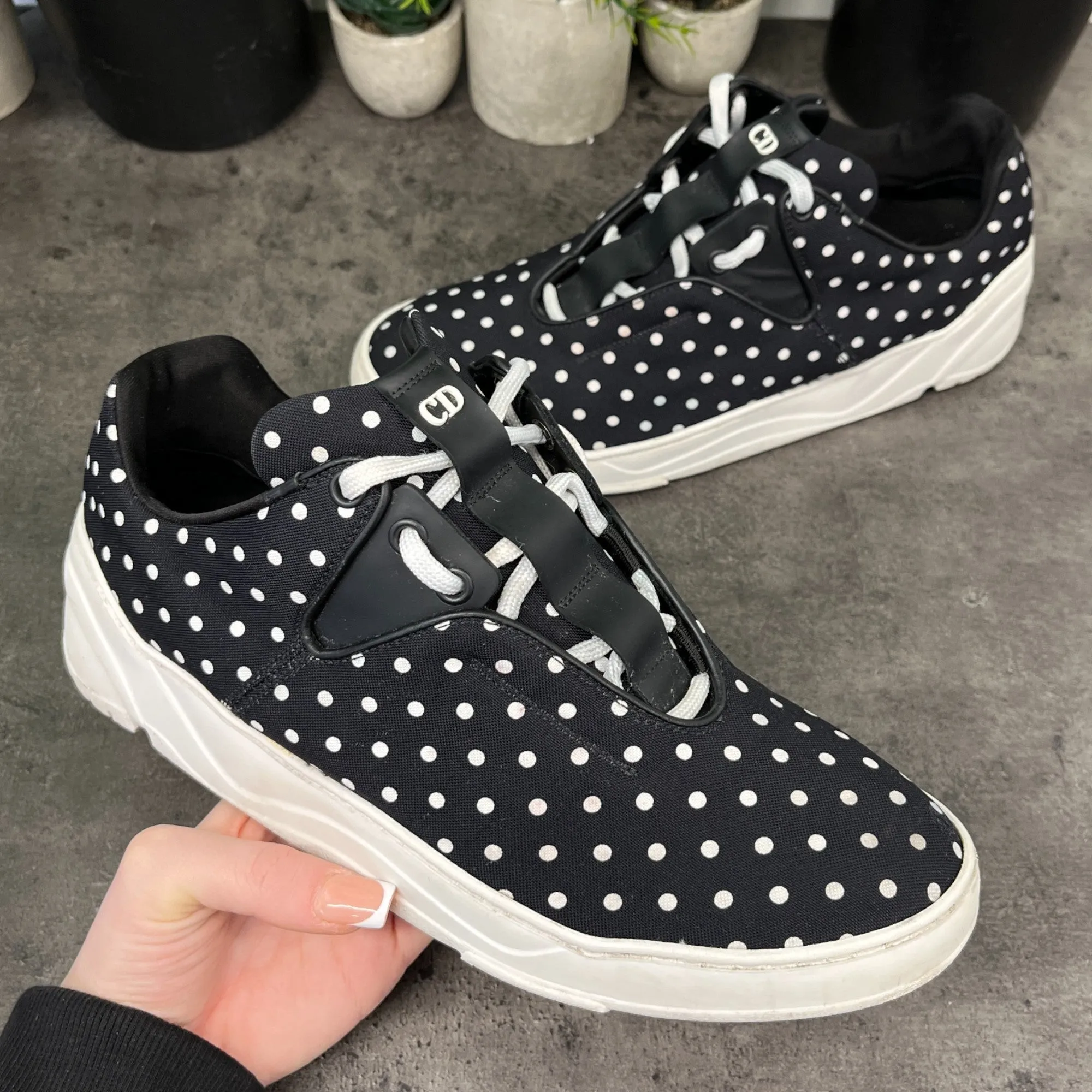 Men's Polka Dot B17 Low Trainers Black Size EU 40 / UK 6