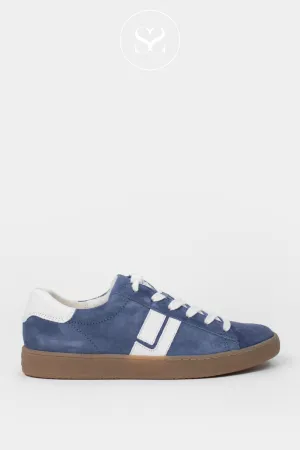 PAUL GREEN 5464 BLUE SUEDE LOW PROFILE TRAINERS