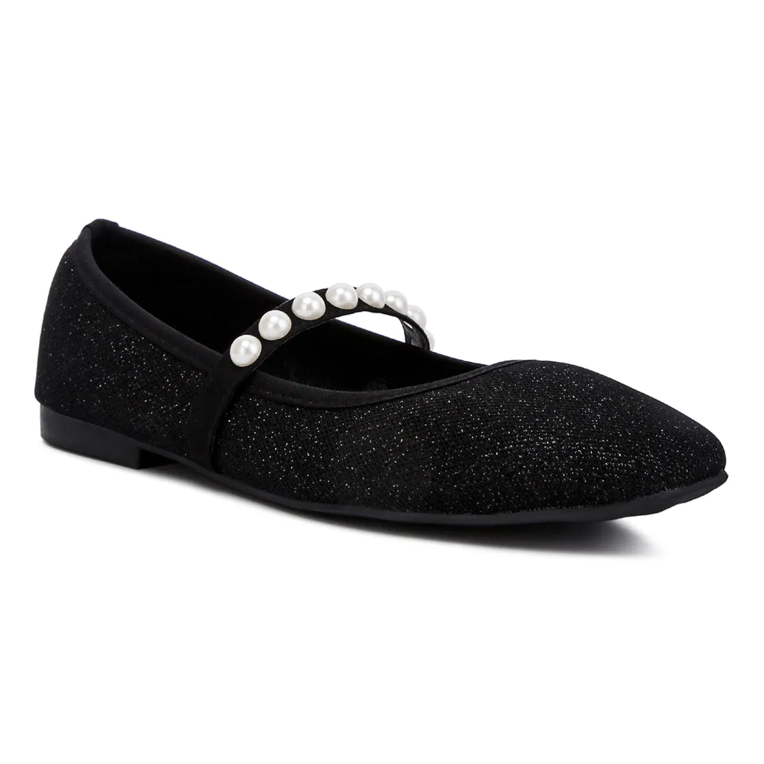 Pearl Embellished Ballerina Flats