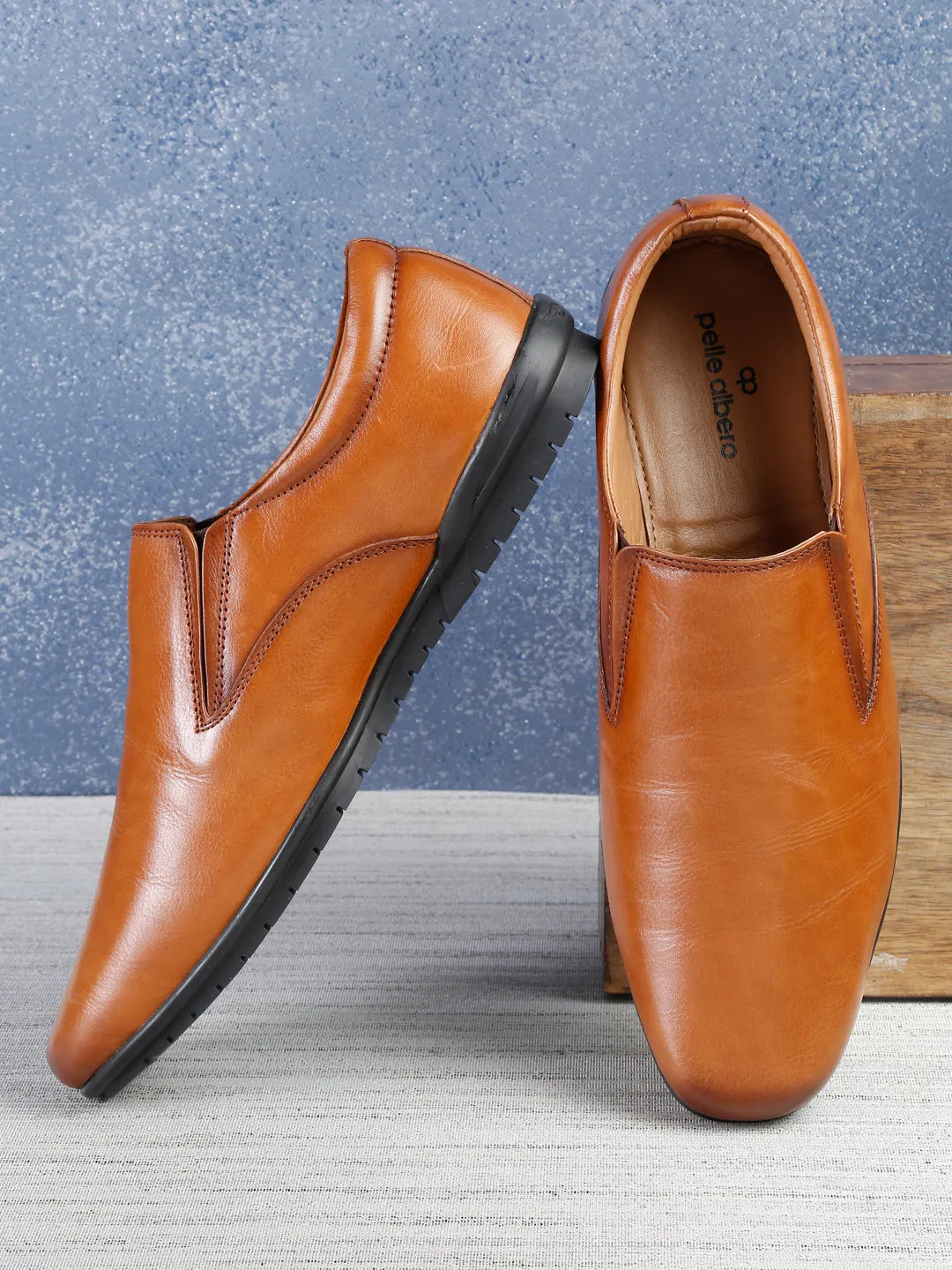 Pelle Albero Tan Moccasins for Men