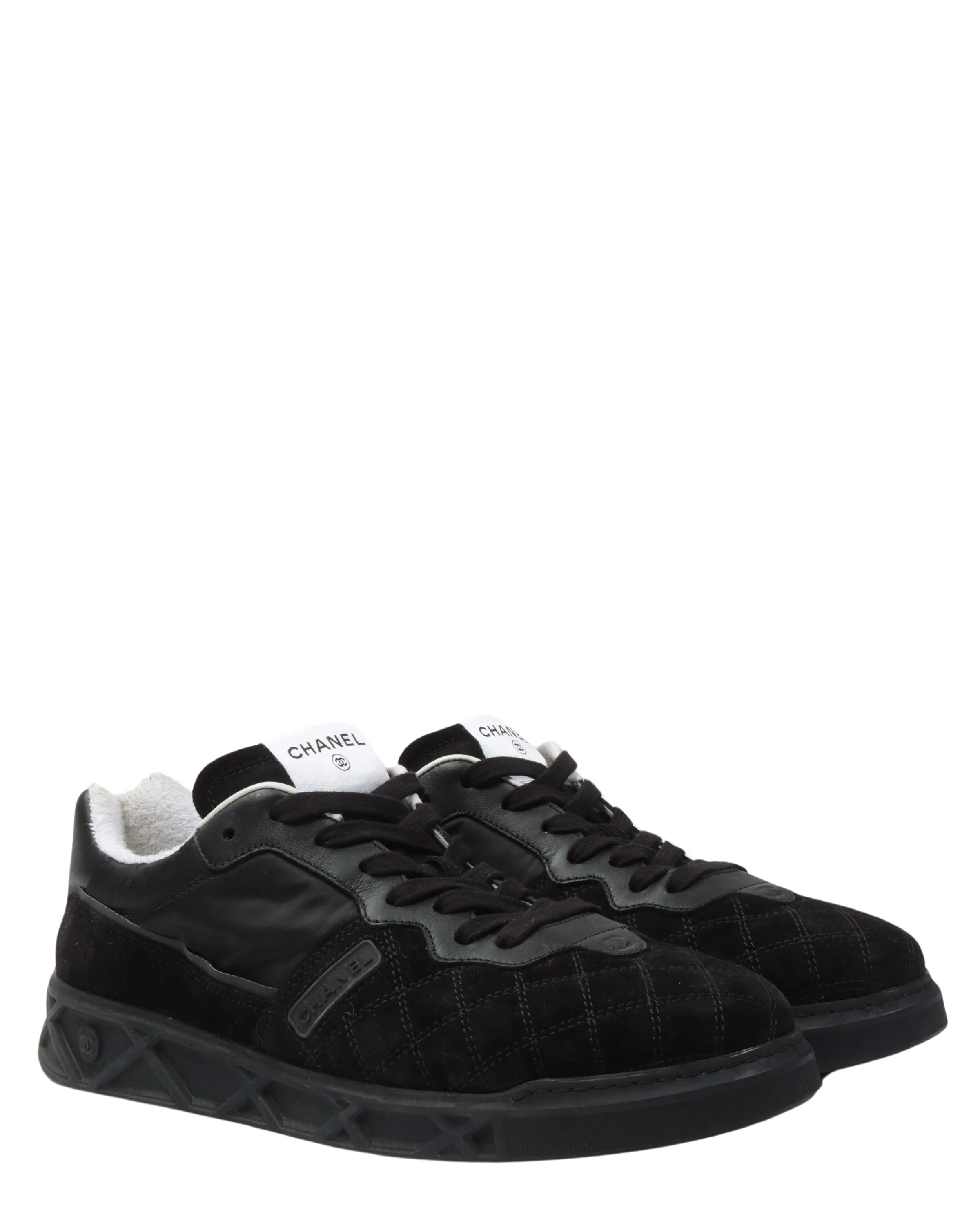 Quilted Suede Trainers